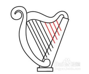 简笔画---如何画竖琴