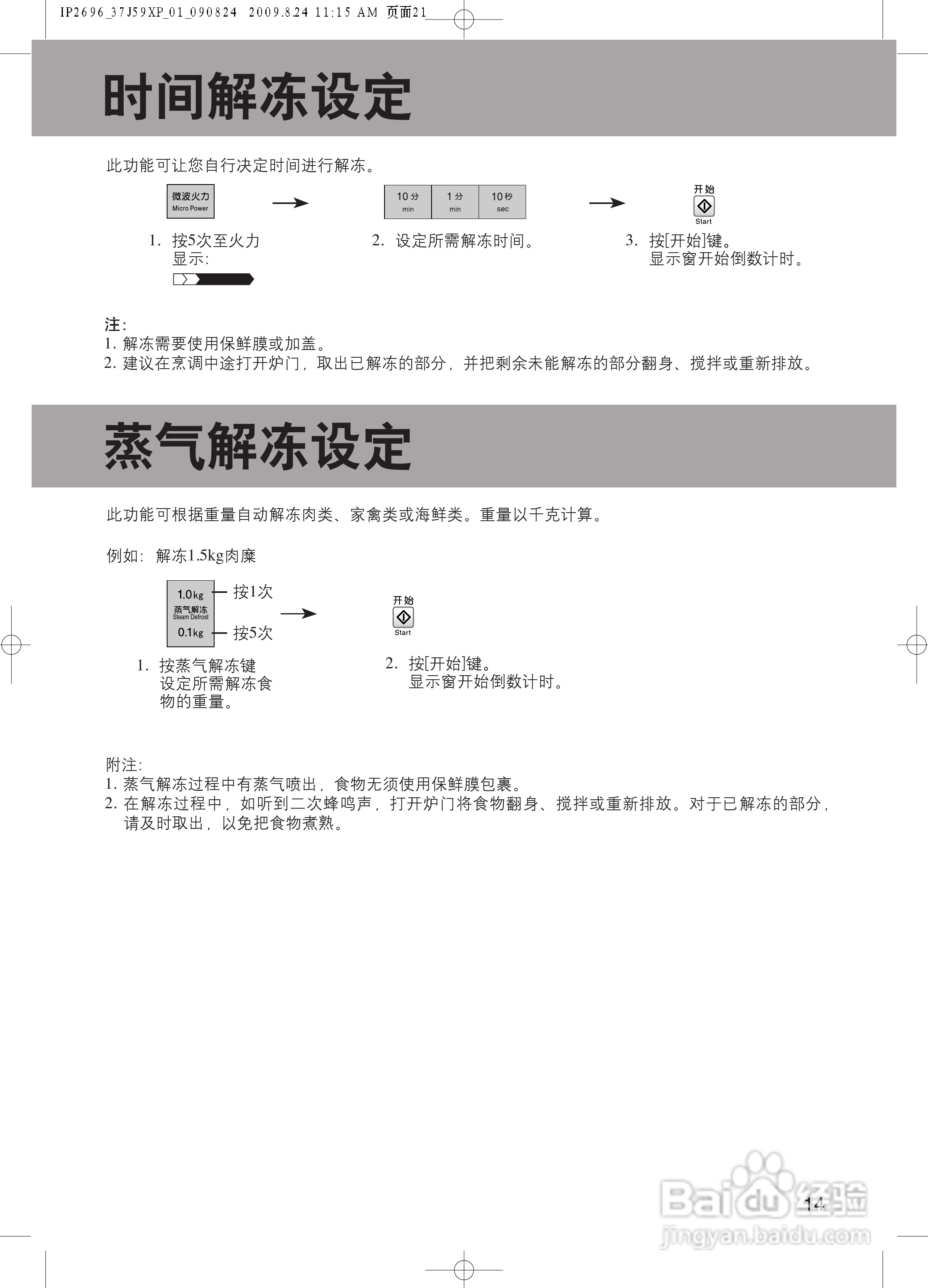 松下NN-GS575WX微波炉使用说明书:[3]