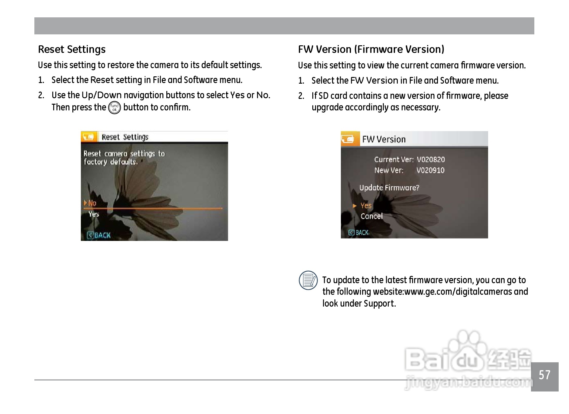 GE通用C1033数码相机说明书:[6]