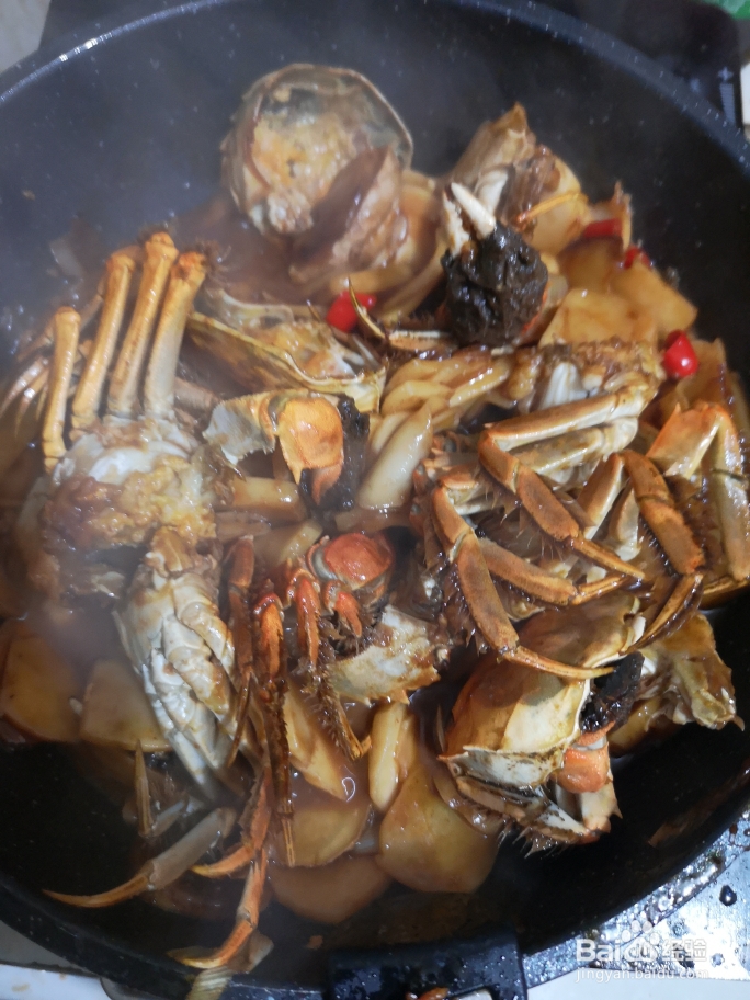 味美鲜香的大闸蟹炒年糕