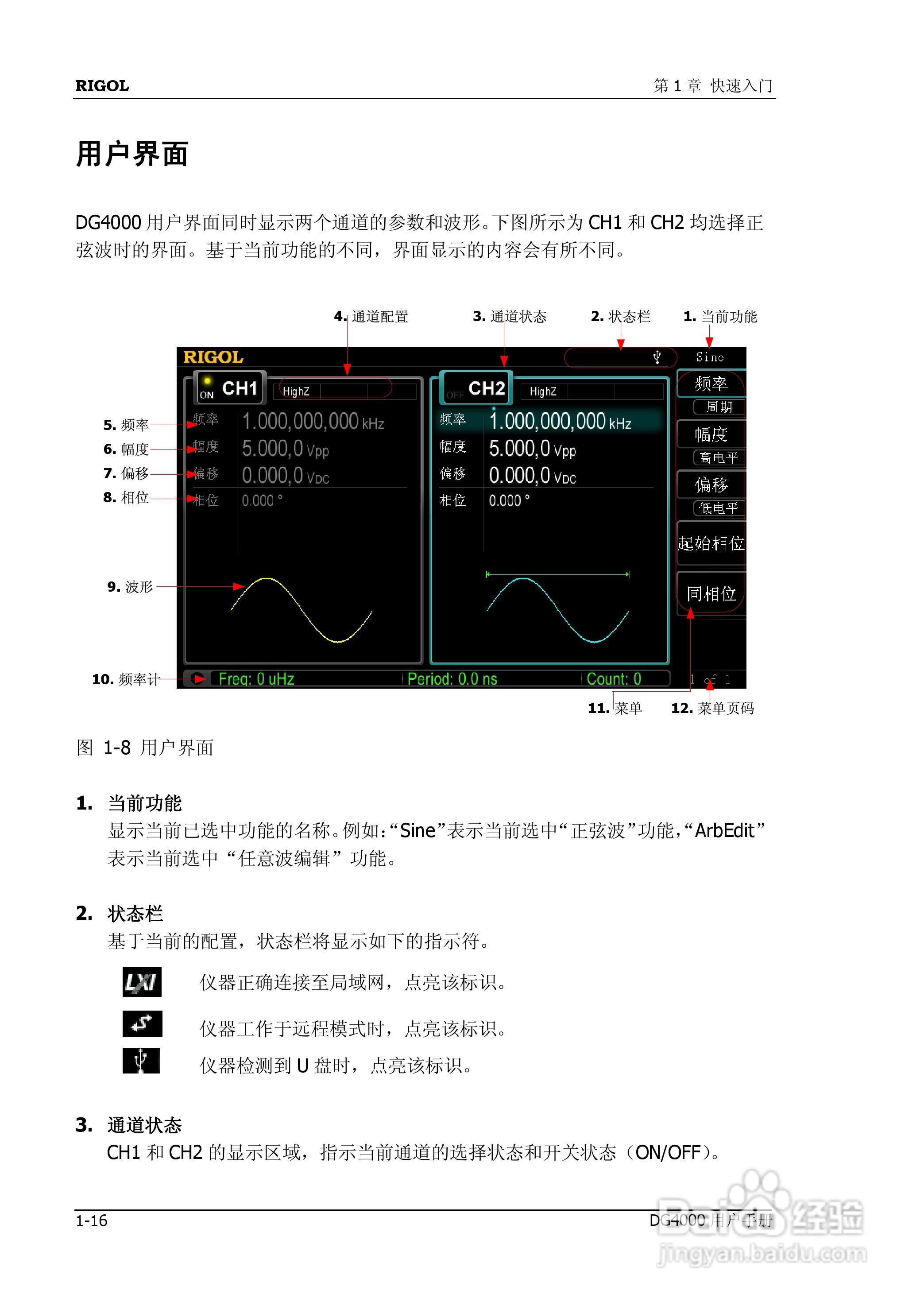 普源DG4162函数/任意波形发生器使用说明书:[4]