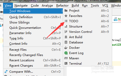IntelliJ IDEA代码工具中怎么打开TODO窗口