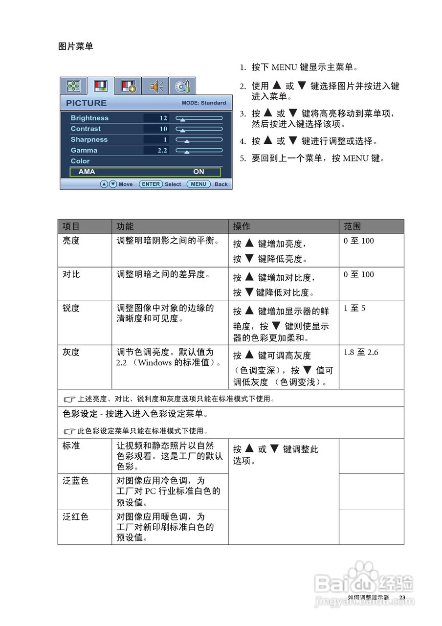 明基E2420HD液晶显示器使用说明书:[3]