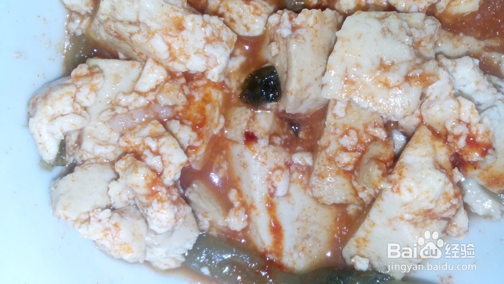 水煮豆腐拌韩国辣酱
