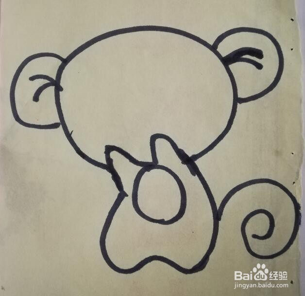猴子的画法 猴子的简笔画