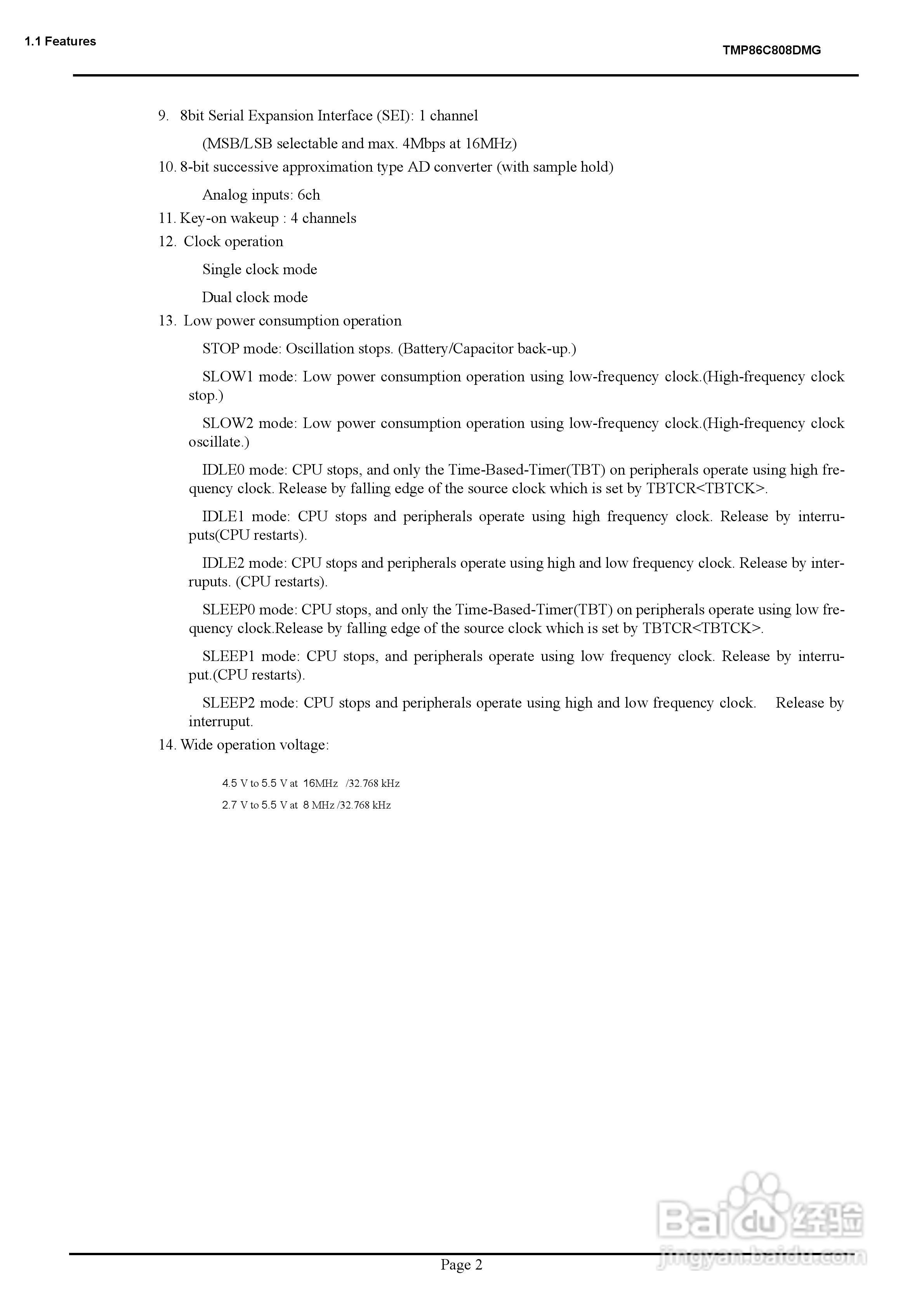 TOSHIBA TMP86C808DMG微处理器说明书:[2]