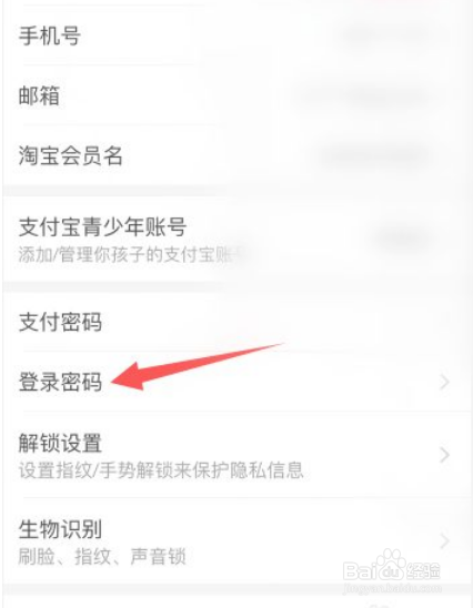在哪里修改支付宝登录密码？