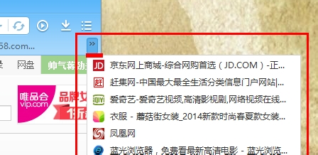 蓝光浏览器怎么查看被隐藏的收藏记录