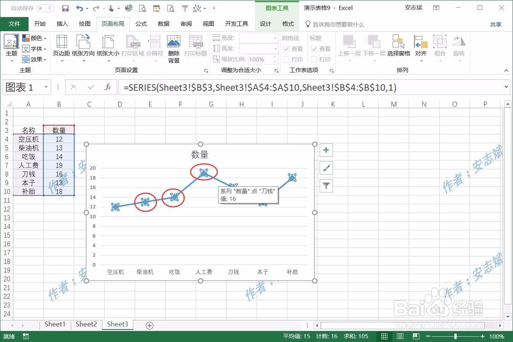 Excel表格折线图如何设置交叉点形状?