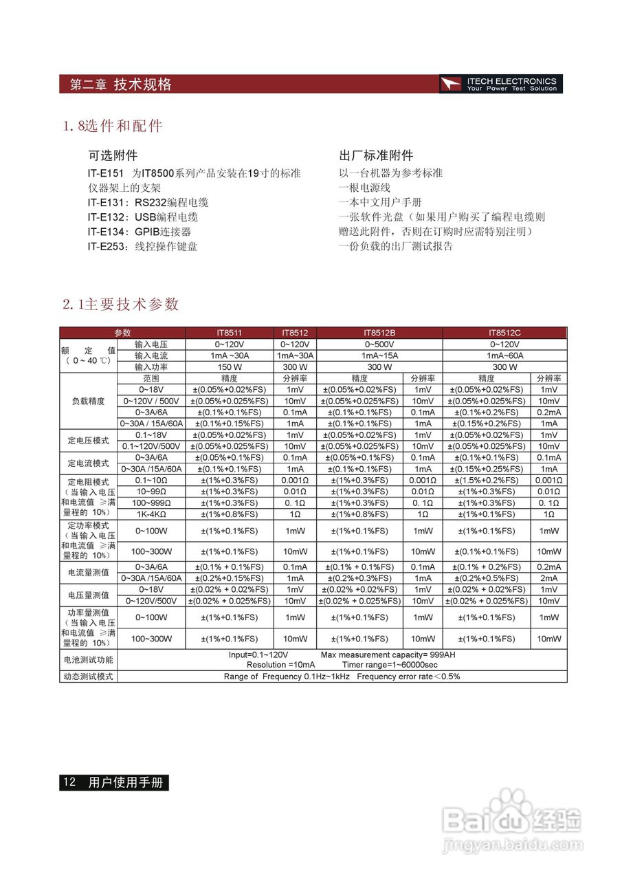 艾德克斯IT8512C电子负载说明书:[2]