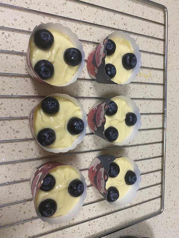 0卡甜品蓝莓玛芬蛋糕