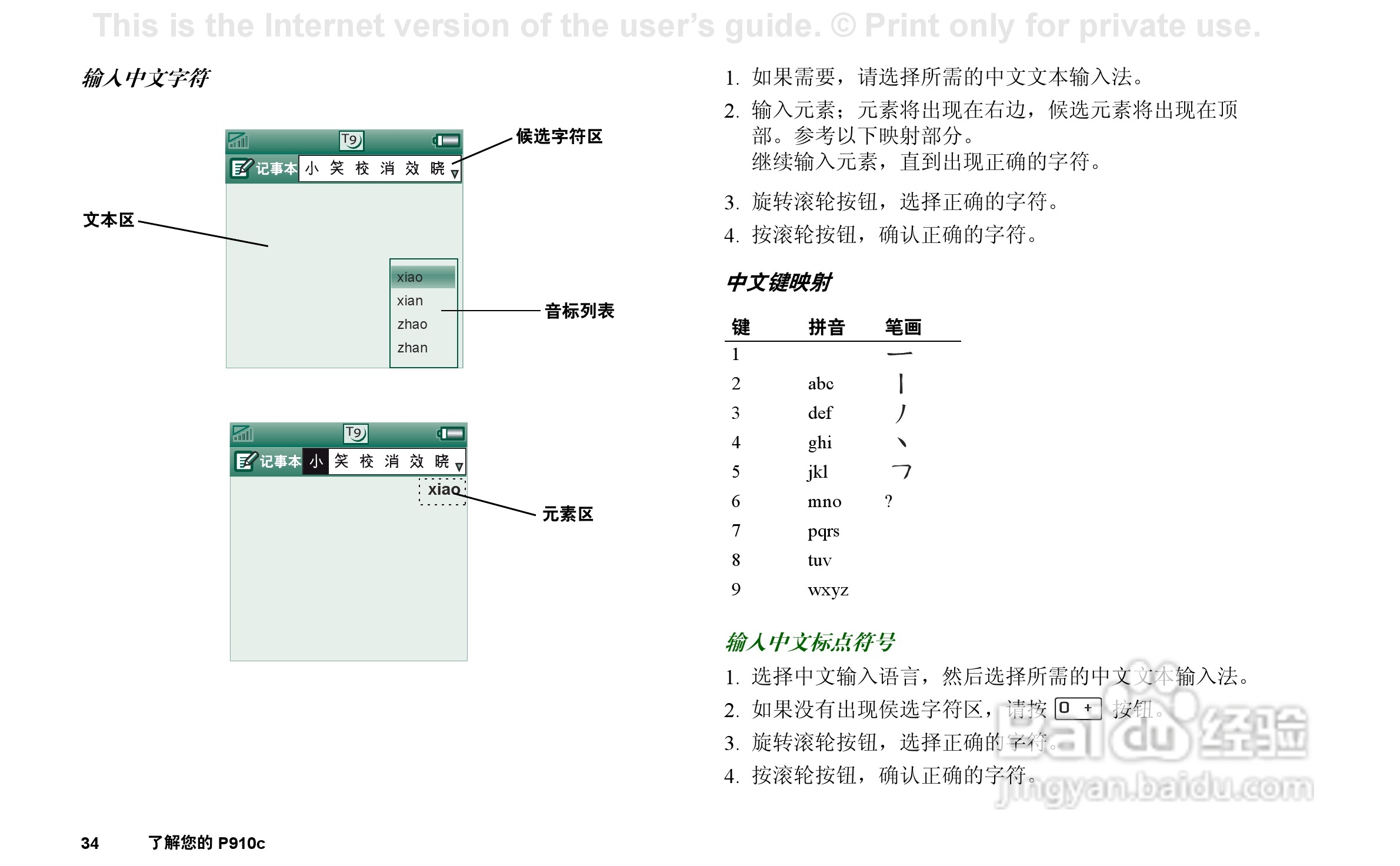 索尼爱立信P910C手机使用说明书:[4]