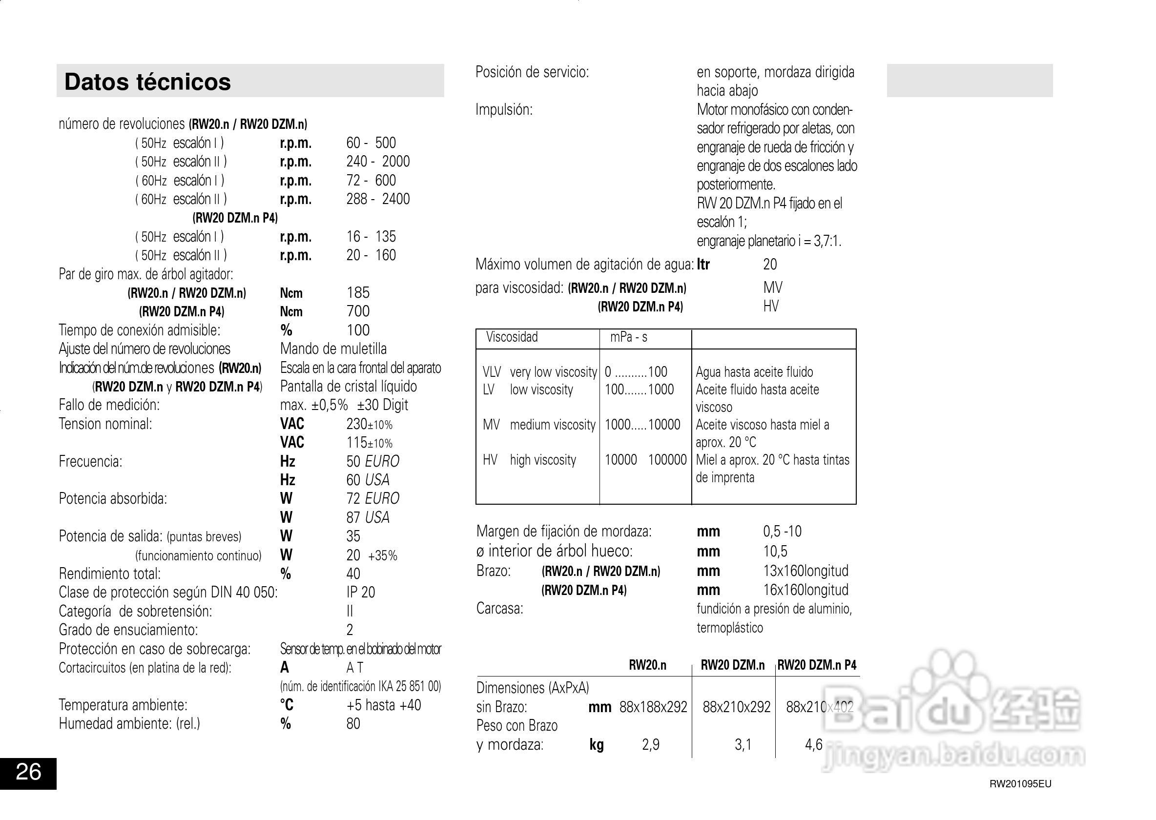 IKA RW 20 DZM.n 顶置式机械搅拌器使用说明书:[3]