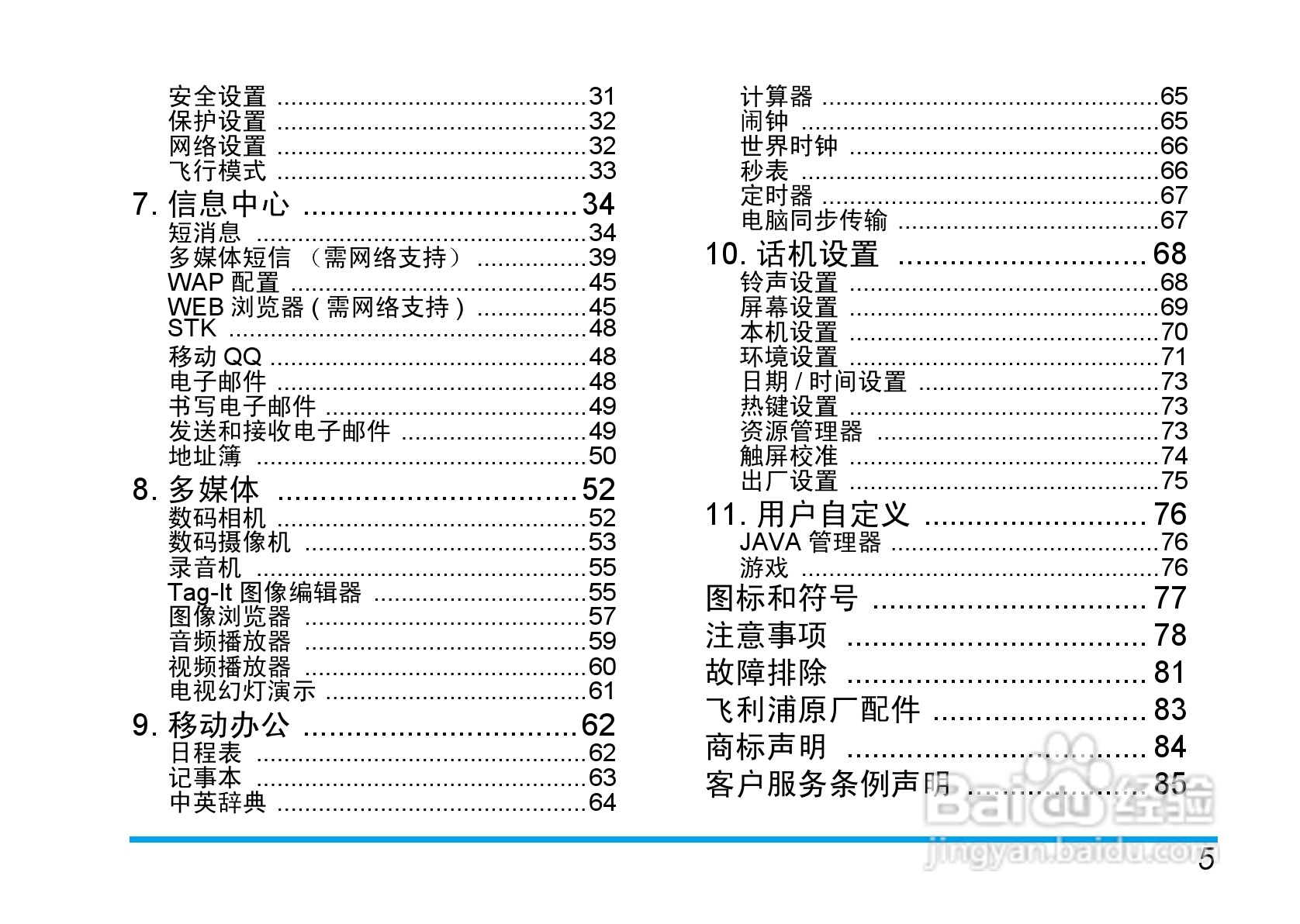 飞利浦手机CT9688/00BBASIA型使用说明书:[1]