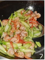 凡人。。烦事。。【芦笋炒虾球】