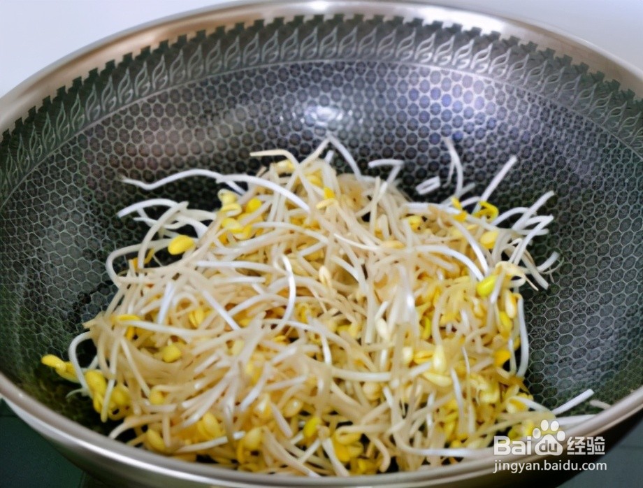 家庭自制素炒豆芽