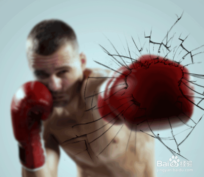 如何用PS快速制作逼真的玻璃碎片效果照片