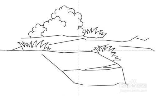 如何为孩子画生长杂草的土地