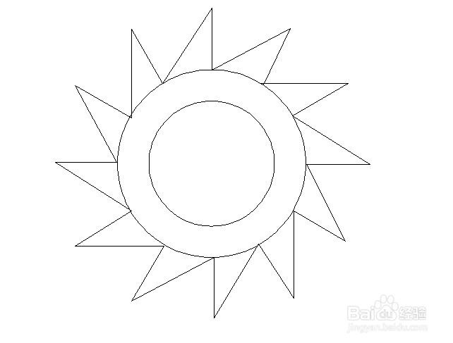 CAD初学者怎样画一个棘轮