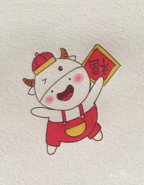 牛年的年画怎么画