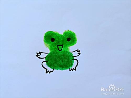 儿童指印画 如何用手指印画青蛙