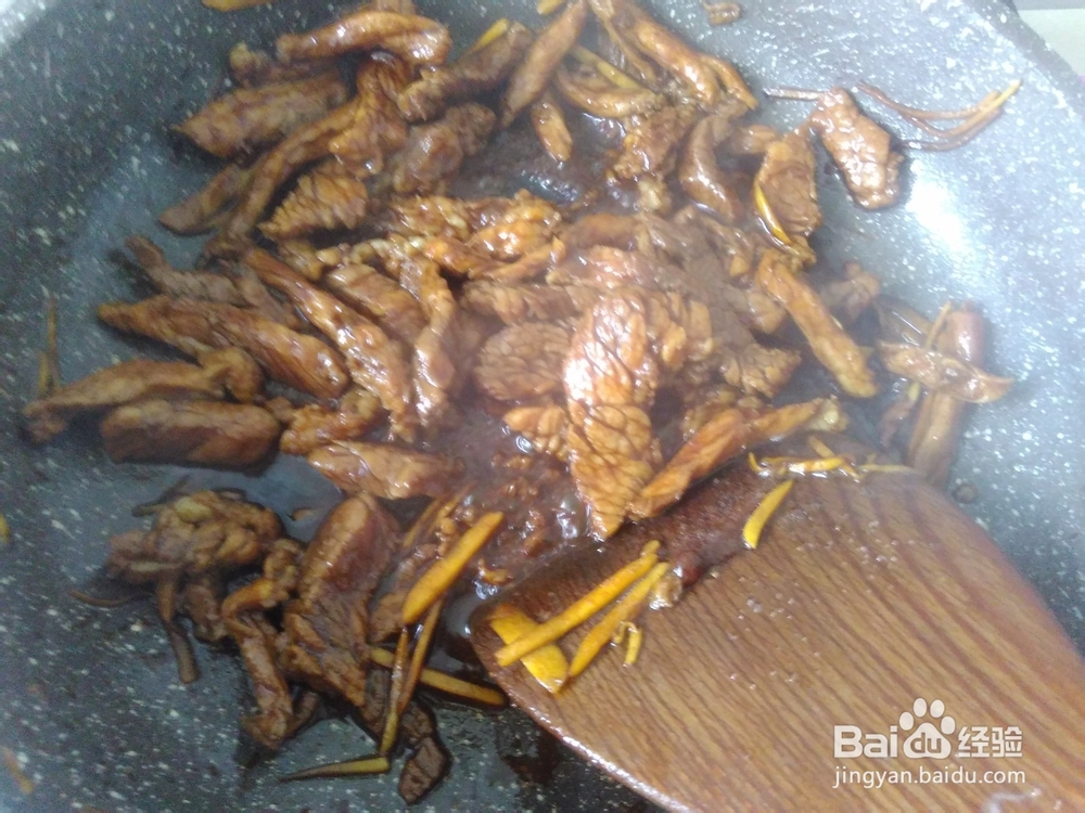 香爆香鲍菇瘦肉丝的做法