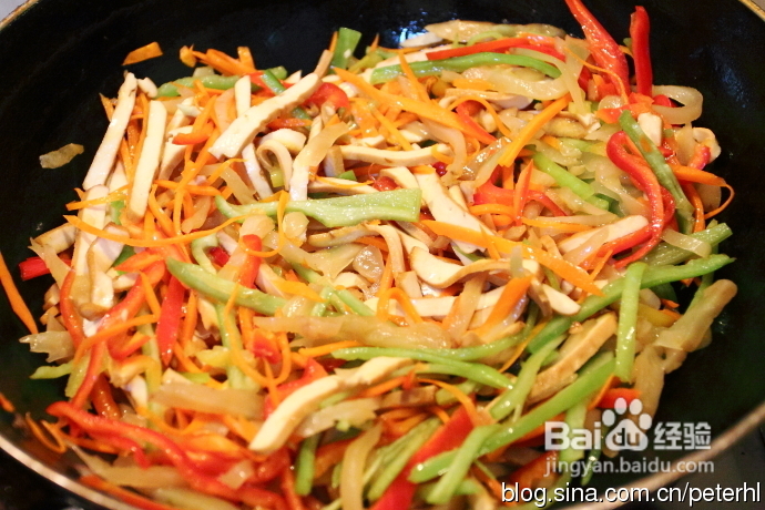 家常菜之榨菜丝炒豆干
