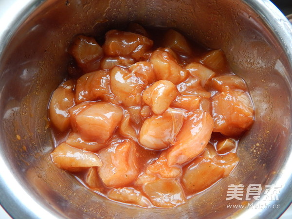 时蔬鸡肉串的做法