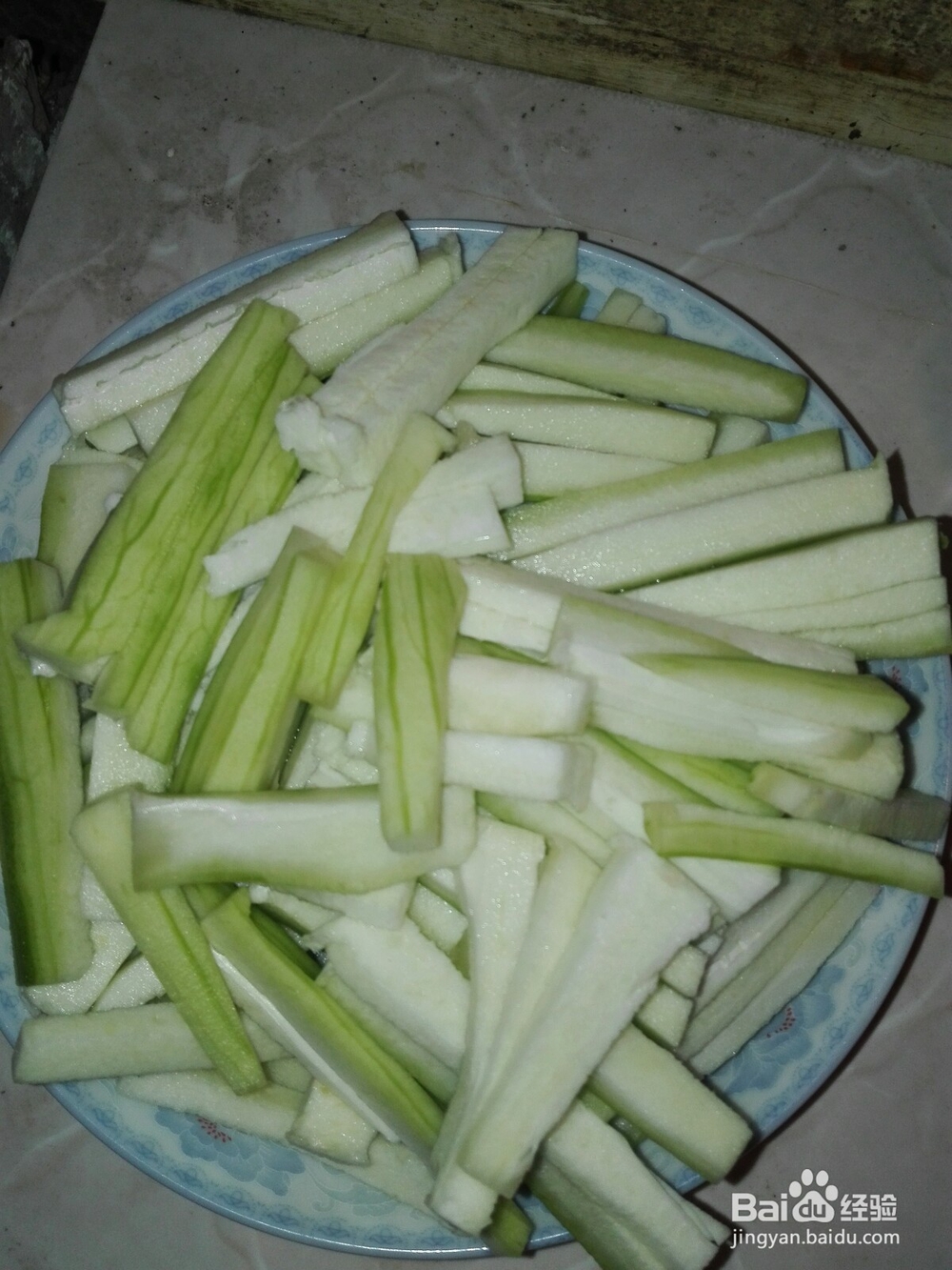 青炒丝瓜长条