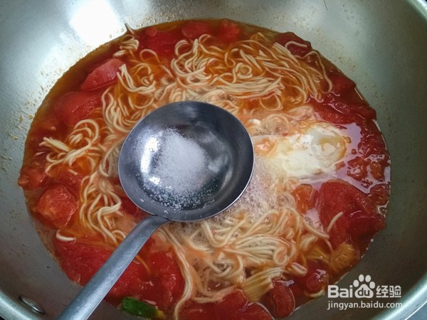 番茄鸡蛋面汤的做法