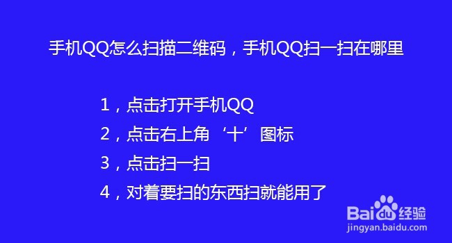 手机QQ怎么扫描二维码，手机QQ扫一扫在哪里