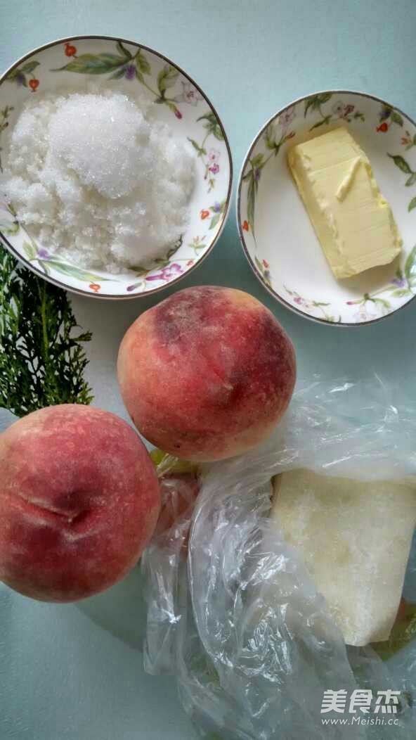 馄钝皮水蜜桃派