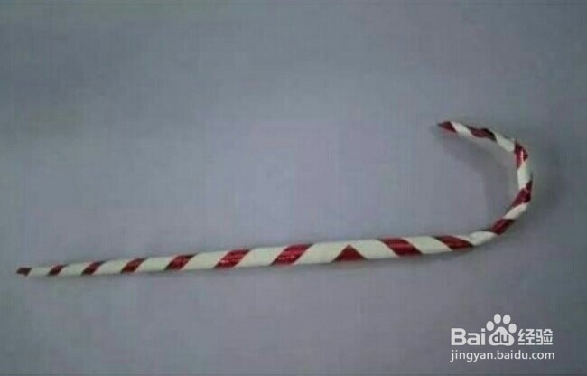 彩纸巧做圣诞手杖