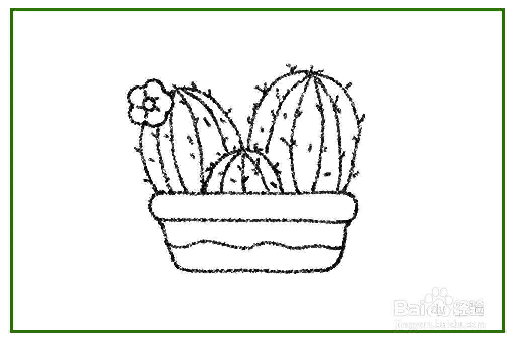 仙人掌怎么简笔画