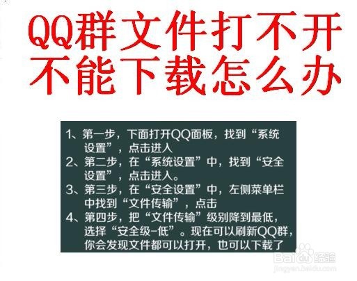 QQ群文件打不开,无法查看不能下载怎么办