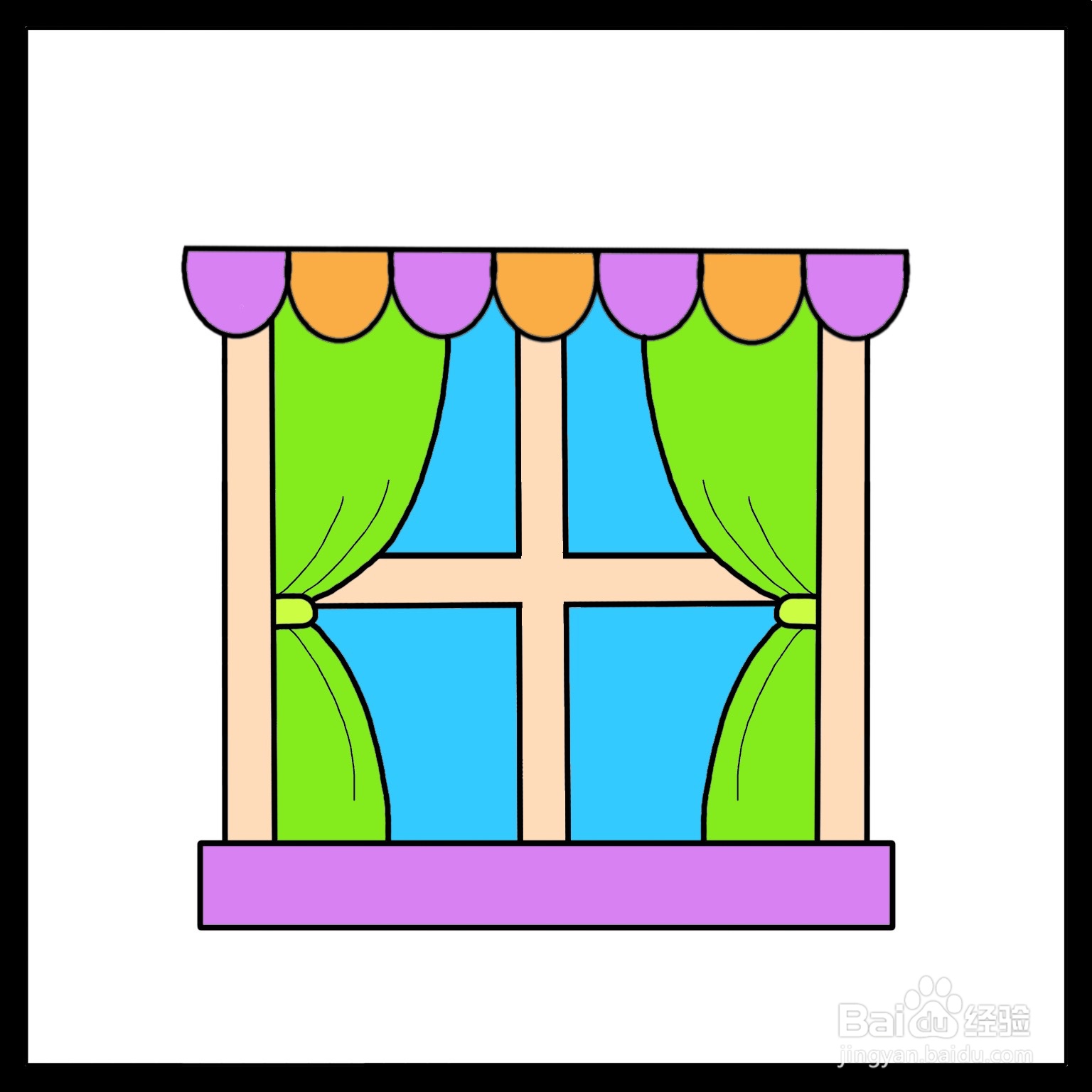 画窗户 简单图片