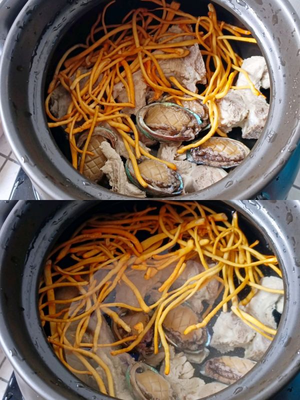 虫草花鲍鱼龙骨汤