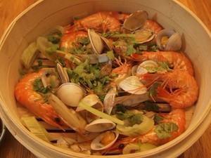 蒸汽海鲜制作过程
