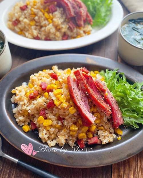 培根玉米黄油炒饭