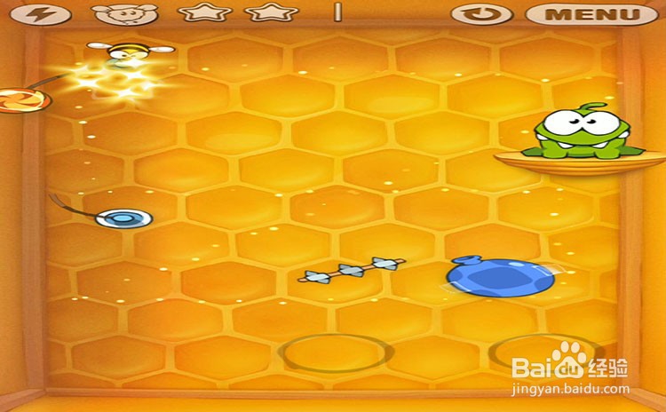 手机游戏割绳子level10-7三星攻略