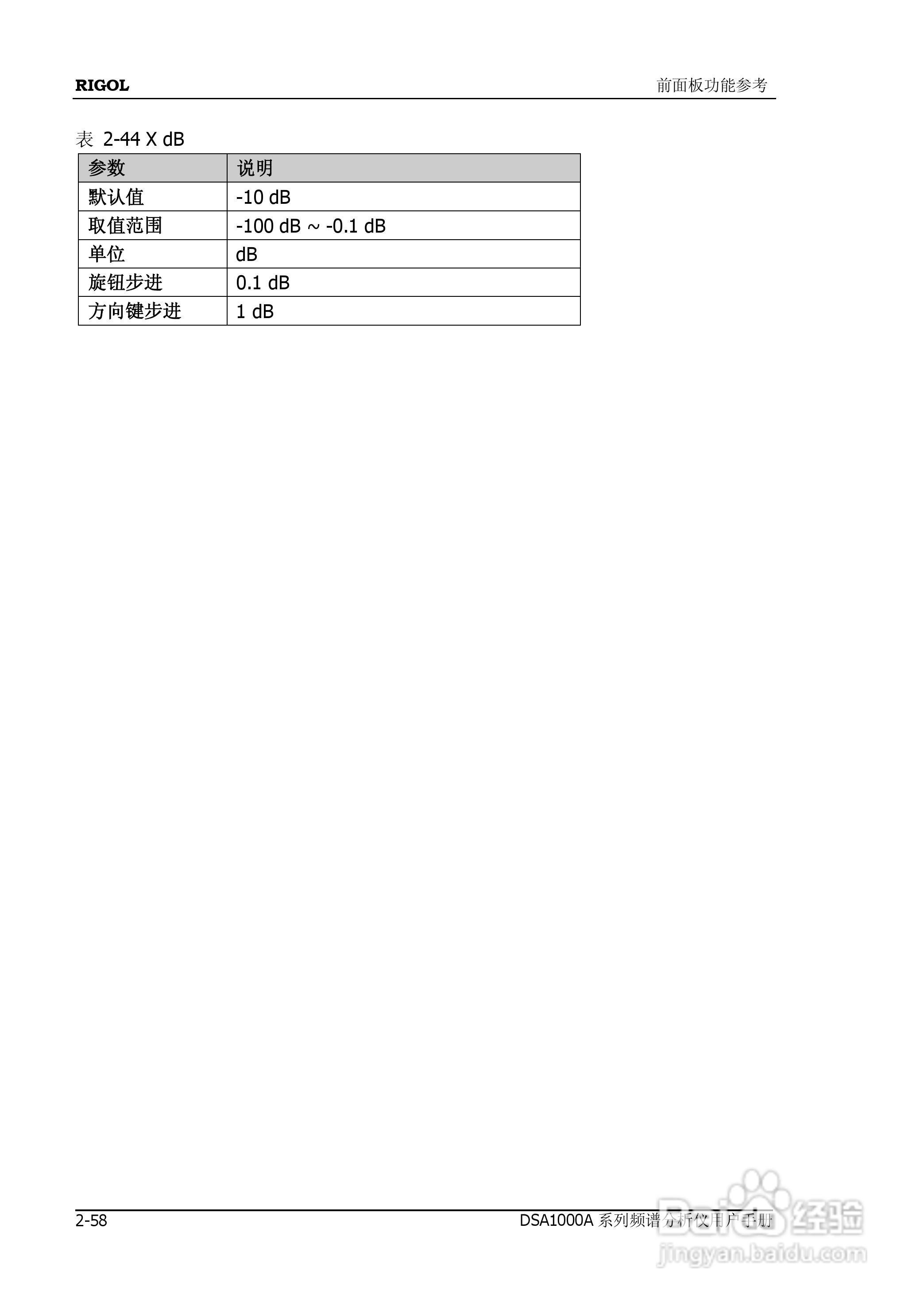 普源DSA1000A系列频谱分析仪说明书:[11]