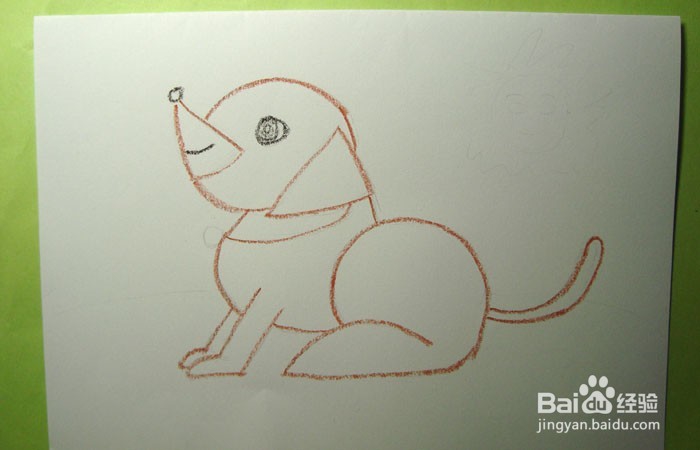 儿童蜡笔画之晒太阳的小泰迪