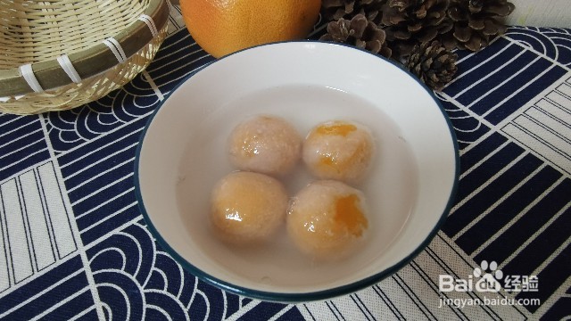 南瓜糯米豆沙汤圆