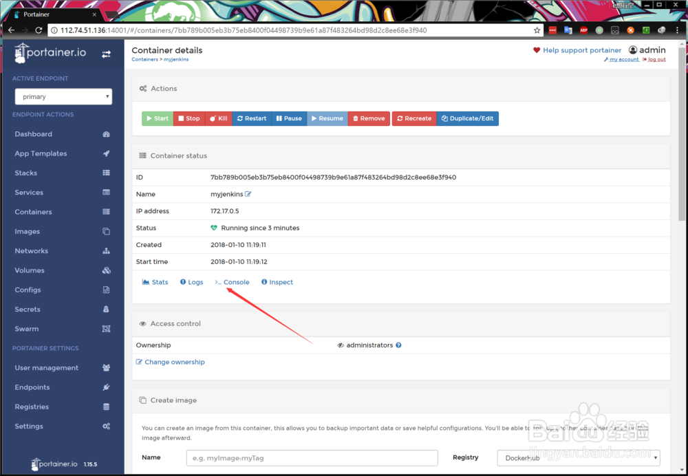docker portainer安装jenkins