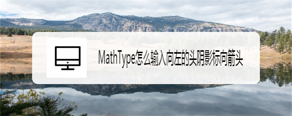 MathType怎么输入向左的头阴影标向箭头