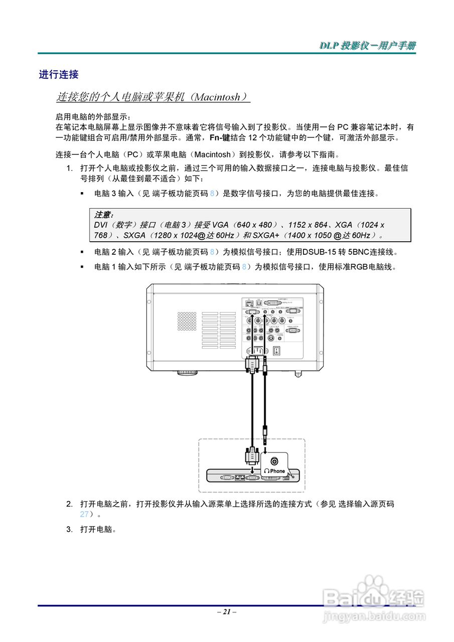 丽讯Vivitek D5500投影机说明书:[3]
