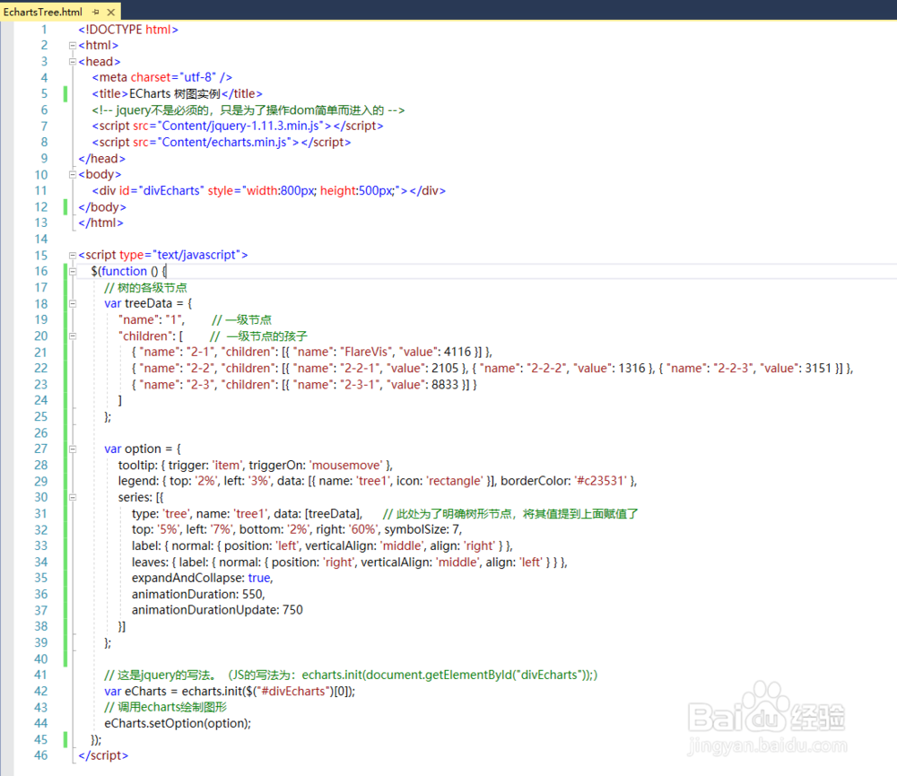 echarts 4.2 入门教程(7-树图)