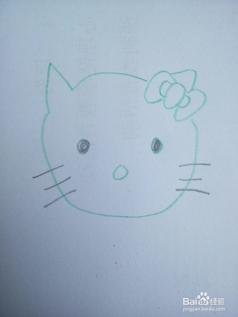 怎么画简笔Hello Kitty？