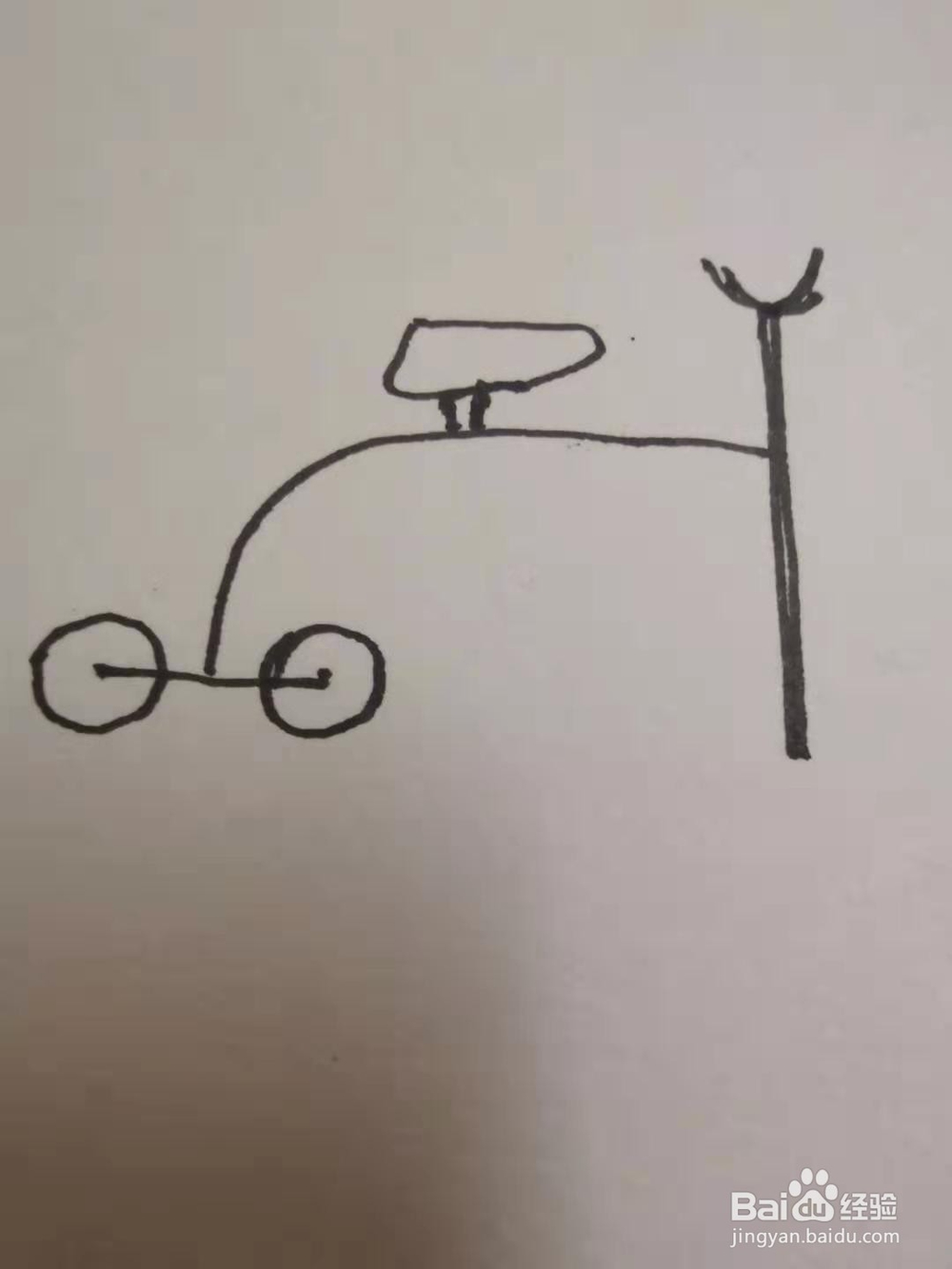 三轮车的简笔画