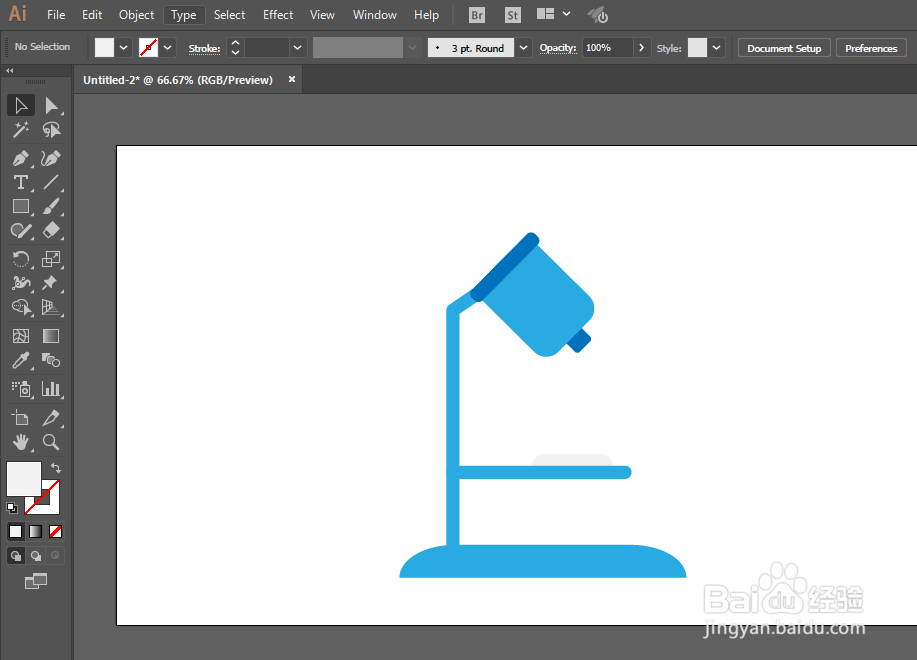 如何用ILLUSTRATOR绘制显微镜图标
